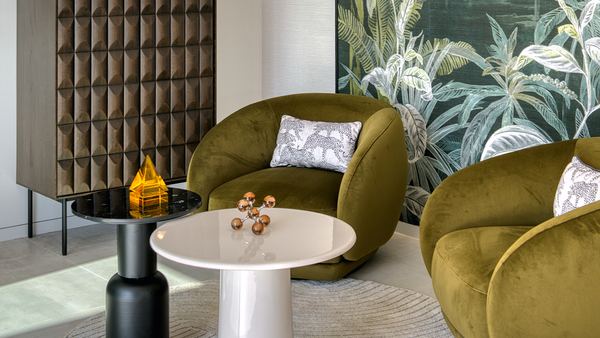 Interior detail of a styled Marbella living room